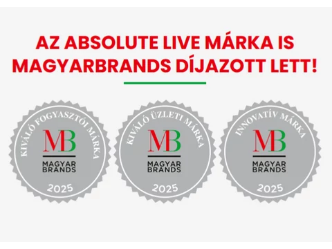 MagyarBrands 2025: az Absolute Live három kategóriában is díjazott lett